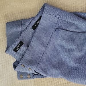LOFT Marisa Blue Capri Size 4